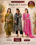 Women's Premium Traditional 3 Piece Kurta Suit Set