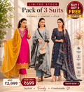 Luxury Floral Embroidered Ethnic Suit Set