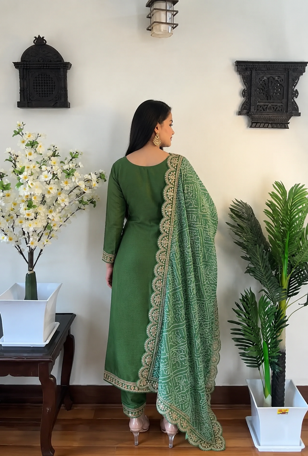 Elegant Cotton Blend 3 Piece Kurta Set with Designer Dupatta