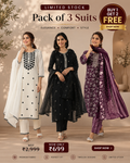 Stylish Indian Ethnic Kurta Pant Dupatta Outfit